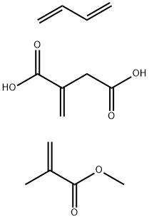 Butanedioic acid, methylene-, polymer with 1,3-butadiene and methyl-2-methyl-2-propenoate Structure