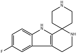 6'-Fluoro-2',3',4',9'-tetrahydrospiro[piperidine-4,1'-pyrido[3,4-b]indole Structure