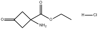 Cyclobutanecarboxylic acid, 1-amino-3-oxo-, ethyl ester, hydrochloride (1:1) Structure