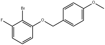 2-Bromo-1-fluoro-3-[(4-methoxyphenyl)methoxy]benzene Structure