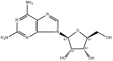 9H-Purine-2,6-diamine, 9-β-L-ribofuranosyl- 구조식 이미지