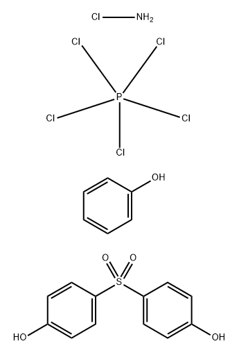 4,4'-sulfonylbisphenol, polymer with ammonium chloride(NH4Cl), pentachlorophosphorane and phenol Structure