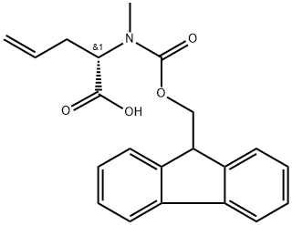 4-Pentenoic acid, 2-[[(9H-fluoren-9-ylmethoxy)carbonyl]methylamino]-, (2S)- Structure