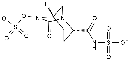 rac-(2R,5S)-7-oxo-2-(sulfonatocarbamoyl)-1,6-diazabicyclo[3.2.1]octan-6-yl sulfate Structure