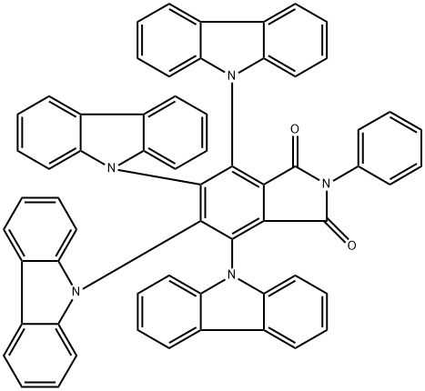 4,5,6,7-Tetra(9H-carbazol-9-yl)-2-phenylisoindoline-1,3-dione Structure