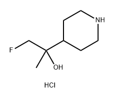 1-Fluoro-2-(piperidin-4-yl)propan-2-ol hydrochloride Structure