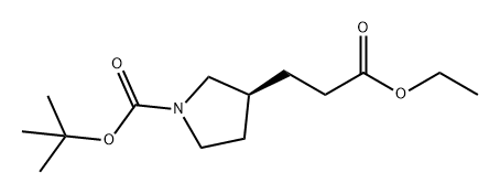 tert-butyl (S)-3-(3-ethoxy-3-oxopropyl)pyrrolidine-1-carboxylate Structure