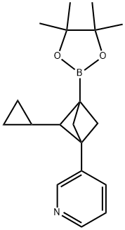 3-(2-Cyclopropyl-3-(4,4,5,5-tetramethyl-1,3,2-dioxaborolan-2-yl)bicyclo[1.1.1]pentan-1-yl)pyridine Structure
