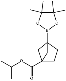 Isopropyl 4-(4,4,5,5-tetramethyl-1,3,2-dioxaborolan-2-yl)bicyclo[2.1.1]hexane-1-carboxylate Structure