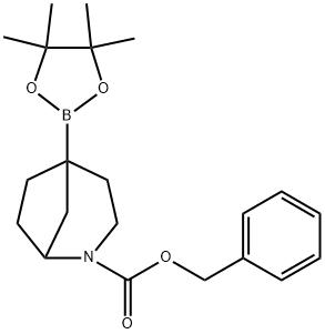 Benzyl 5-(4,4,5,5-tetramethyl-1,3,2-dioxaborolan-2-yl)-2-azabicyclo[3.2.1]octane-2-carboxylate Structure