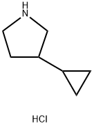 3-cyclopropylpyrrolidine hydrochloride Structure