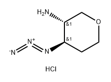 rac-(3R,4S)-4-azidooxan-3-amine hydrochloride Structure