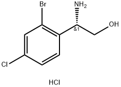 (2S)-2-amino-2-(2-bromo-4-chlorophenyl)ethan-1-ol hydrochloride Structure