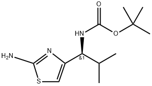 tert-butyl
N-[(1S)-1-(2-amino-1,3-thiazol-4-yl)-2-methylpropyl
]carbamate Structure