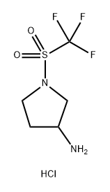 1-trifluoromethanesulfonylpyrrolidin-3-amine
hydrochloride Structure