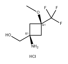 (1s,3s)-1-amino-3-methoxy-3-(trifluoromethyl)cyc
lobutyl]methanol hydrochloride Structure