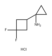 1-(3,3-difluorocyclobutyl)cyclopropan-1-amine
hydrochloride Structure