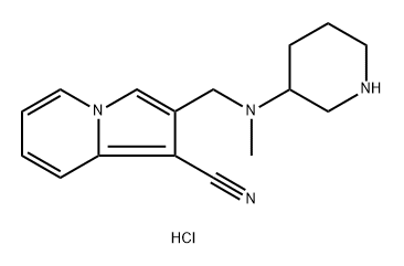 2-{[methyl(piperidin-3-yl)amino]methyl}indolizine-
1-carbonitrile dihydrochloride Structure