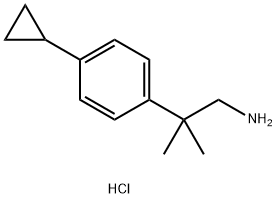 2-(4-cyclopropylphenyl)-2-methylpropan-1-amine
hydrochloride Structure