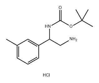 tert-butyl
N-[2-amino-1-(3-methylphenyl)ethyl]carbamate
hydrochloride Structure