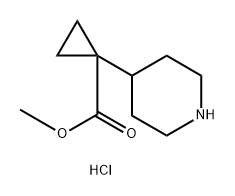 methyl
1-(piperidin-4-yl)cyclopropane-1-carboxylate
hydrochloride Structure