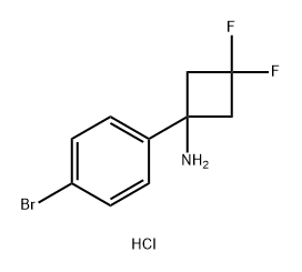 1-(4-bromophenyl)-3,3-difluorocyclobutan-1-amin
e hydrochloride Structure