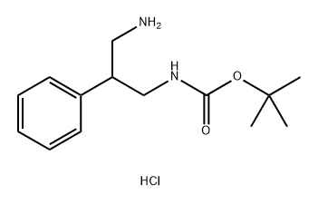 tert-butyl N-(3-amino-2-phenylpropyl)carbamate
hydrochloride Structure