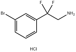 2-(3-bromophenyl)-2,2-difluoroethan-1-amine
hydrochloride Structure