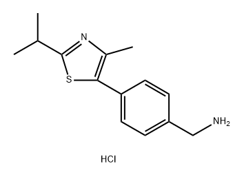 1-{4-[4-methyl-2-(propan-2-yl)-1,3-thiazol-5-yl]phe
nyl}methanamine dihydrochloride Structure