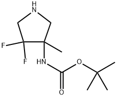 tert-butyl
N-(4,4-difluoro-3-methylpyrrolidin-3-yl)carbamate Structure