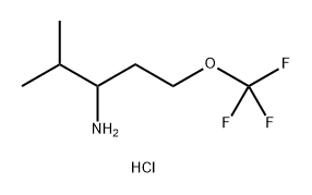 4-methyl-1-(trifluoromethoxy)pentan-3-amine
hydrochloride Structure