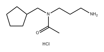 N-(3-aminopropyl)-N-(cyclopentylmethyl)acetamid
e hydrochloride Structure