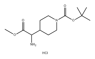 tert-butyl
4-(1-amino-2-methoxy-2-oxoethyl)piperidine-1-car
boxylate hydrochloride Structure