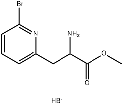 methyl
2-amino-3-(6-bromopyridin-2-yl)propanoate
dihydrobromide Structure