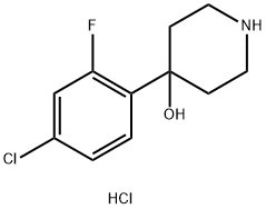 4-(4-chloro-2-fluorophenyl)piperidin-4-ol
hydrochloride Structure