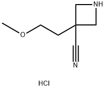 3-(2-methoxyethyl)azetidine-3-carbonitrile
hydrochloride Structure