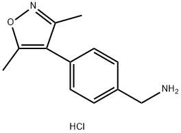 1-[4-(3,5-dimethyl-1,2-oxazol-4-yl)phenyl]methana
mine hydrochloride Structure