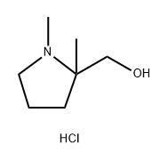 2-Pyrrolidinemethanol, 1,2-dimethyl-, hydrochloride (1:1) Structure