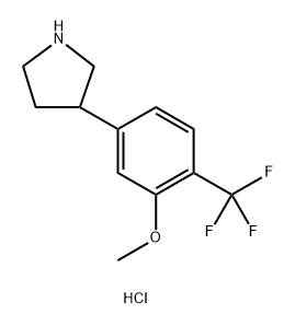 3-[3-methoxy-4-(trifluoromethyl)phenyl]pyrrolidin
e hydrochloride Structure