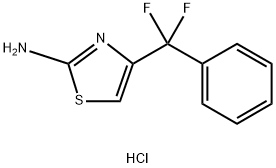 4-[difluoro(phenyl)methyl]-1,3-thiazol-2-amine
hydrochloride Structure