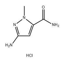 3-amino-1-methyl-1H-pyrazole-5-carboxamide
hydrochloride Structure