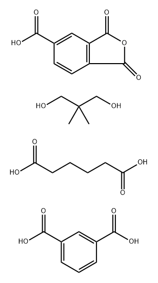 1,3-Benzenedicarboxylic acid, polymer with 1,3-dihydro-1,3-dioxo-5-isobenzofurancarboxylic acid, 2,2-dimethyl-1,3-propanediol and hexanedioic acid Structure