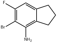 5-bromo-6-fluoro-2,3-dihydro-1H-inden-4-amine Structure