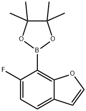 6-fluoro-7-(4,4,5,5-tetramethyl-1,3,2-dioxaborolan-2-yl)Benzofuran 구조식 이미지