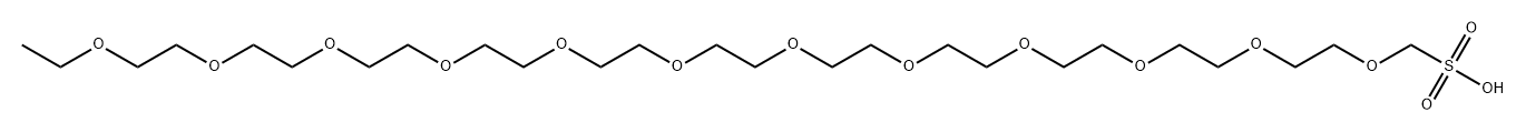 m-PEG12-sulfonic acid Structure