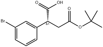 (R)-2-(3-Bromophenyl)-4-(tert-butoxy)-4-oxobutanoic acid Structure