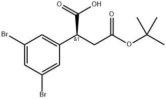 (S)-4-(tert-Butoxy)-2-(3,5-dibromophenyl)-4-oxobutanoic acid Structure