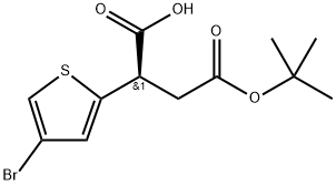 (R)-2-(4-Bromothiophen-2-yl)-4-(tert-butoxy)-4-oxobutanoic acid Structure