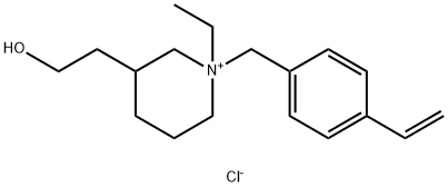 1-[(4-ethenylphenyl)methyl]-1-ethyl-3-(2-hydroxyethyl)  piperidinium chloride Structure