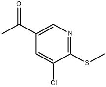 1-[5-Chloro-6-(methylthio)-3-pyridinyl]ethanone Structure